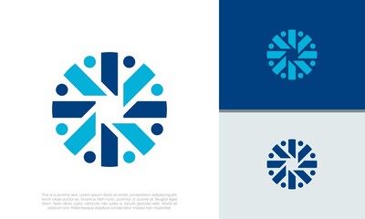 Human Resources Consulting Company, Global Community Logo. Social Networking logo designs.