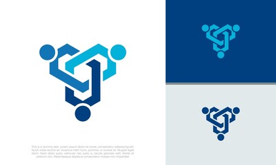 Human Resources Consulting Company, Global Community Logo. Social Networking logo designs.