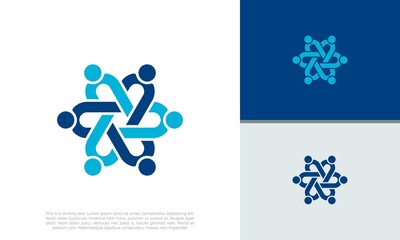 Human Resources Consulting Company, Global Community Logo. Social Networking logo designs.