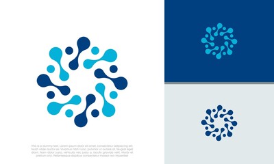 Human Resources Consulting Company, Global Community Logo. Social Networking logo designs.