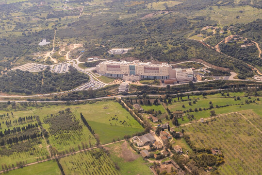 Aerial view of Olbia's Hospital Mater