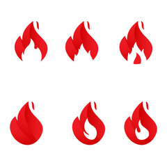 Modern Fire logo Vector Set