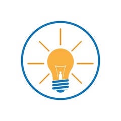 lamp logo design icon vector