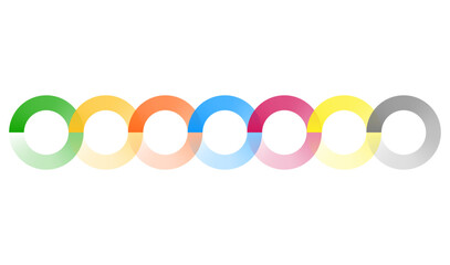 Intersecting circles, rings abstract geometric icon, vector illustration - 500312970