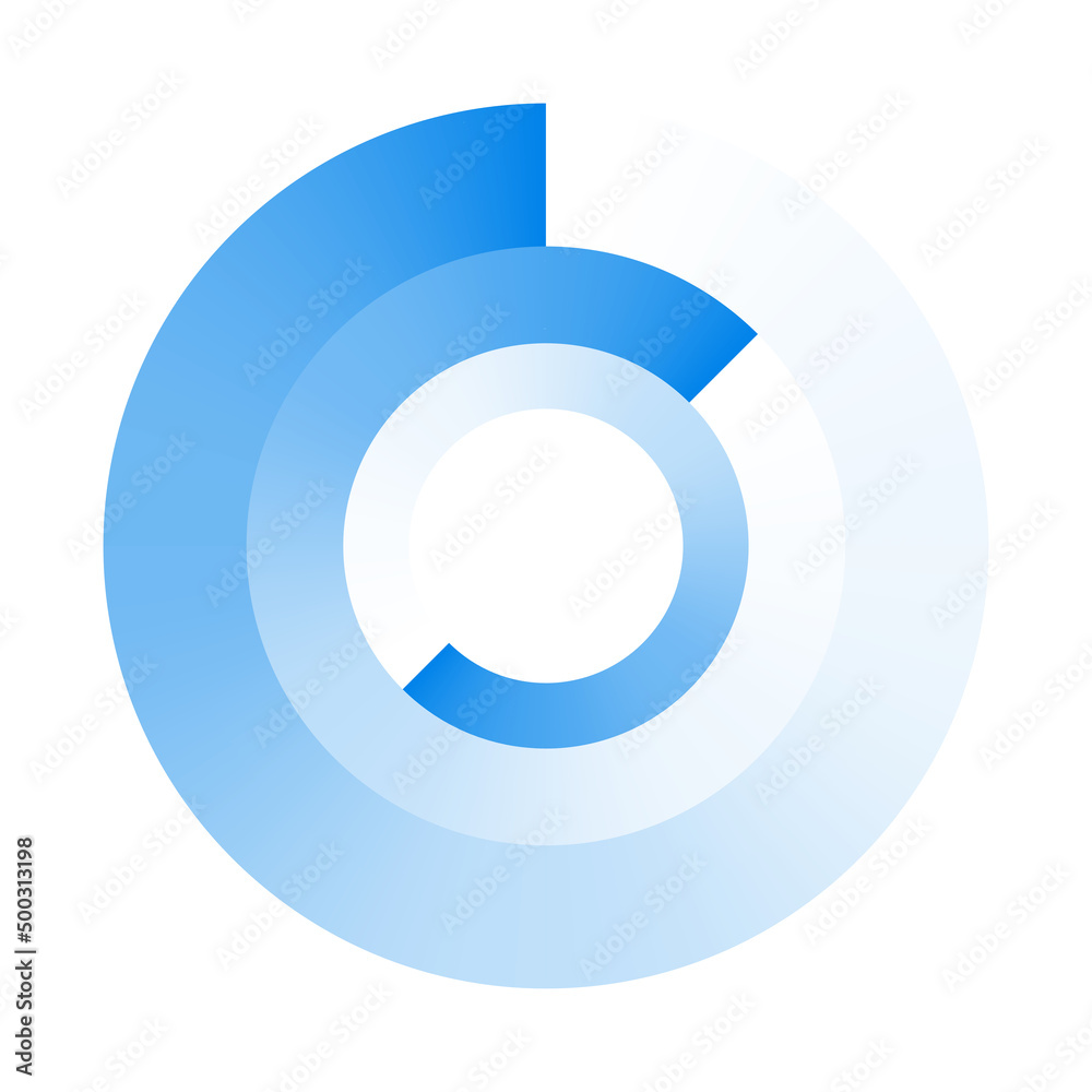 Aufkleber Circle preloader, buffer shape. Circular progress bar. Meter, guage and indicator icon with transparency