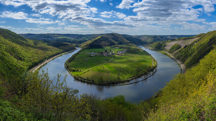 The Saar Loop at a viewpoint near Hamm in Germany.