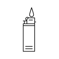 Gas Lighter Icon. Ignition, Burner Symbol Color Editable