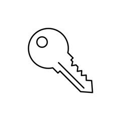 Klucz do drzwi, ikona bezpieczeństwa i dostępu, wektorowa