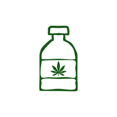 Cannabis medicine icon on white background
