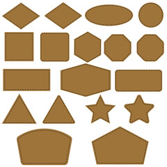 Leather Patch icon vector set. Leather Pattern illustration sign collection. Hat Patch symbol or logo.