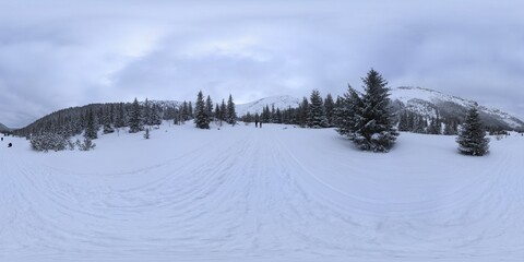 Tatra Mountains in Winter Snow 360 HDRI Panorama