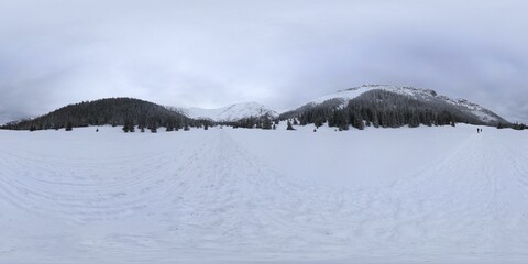 Tatra Mountains in Winter Snow 360 HDRI Panorama