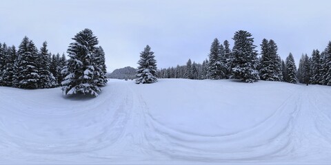 Tatra Mountains in Winter Snow 360 HDRI Panorama