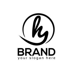 HY letter logo. Flat design. Vector Illustration on white background.