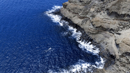 Beautiful steep coast from Gran Canaria 