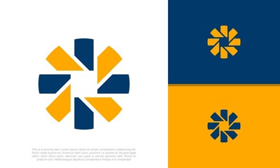 Solar Energy Logo Design. Abstract Solar Logo.	
