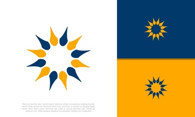 Solar Energy Logo Design. Abstract Solar Logo.	
