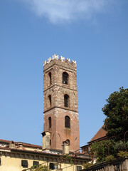 Fototapeta na wymiar Lucca - View on the romanesque San Giovanni church. Tuscany