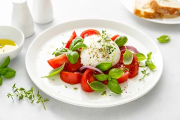 Foto op Plexiglas Salad Caprese with tomato, mozzarella and basil, italian food © Sea Wave