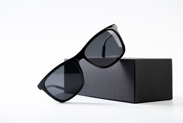 black sunglasses isolated on white