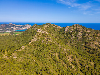 Fototapeta premium View of the Mountain of Costa de los Pinos, Mallorca