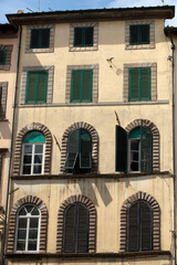  Lucca - Picturesque and antique architecture of city center - obrazy, fototapety, plakaty