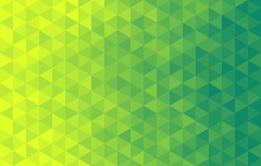 Triangle shape background pattern green gradient yellow. Abstract background design. Vector illustration.