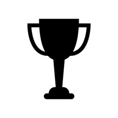 The best of the best, the highest award. A silhouette badge in the form of a cup for a sports or other victory. Award for champion, merit and achievement. Isolated. Vector Graphics