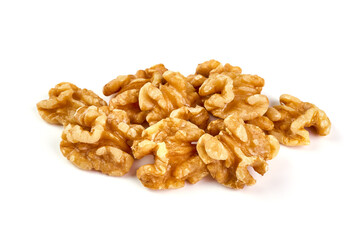 Fototapeta premium Walnut kernel, Nuts, isolated on white background.
