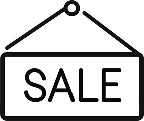 Vector icon of sale; The editable illustration of shopping sign