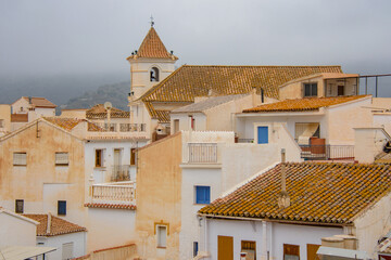 View of the Old Town of Sayalonga in Andalusia, Spain