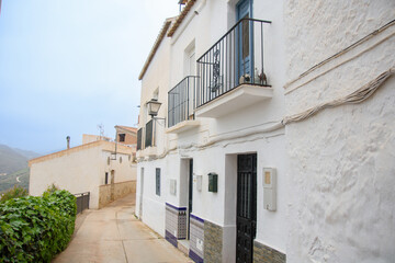 Architecture of the Old Town of Sayalonga in Andalusia, Spain