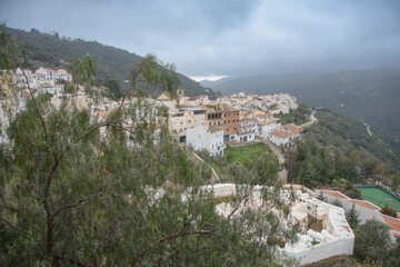 Obraz premium View of the Old Town of Sayalonga in Andalusia, Spain