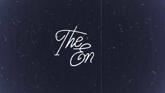 The end raccord old 8mm film deffect reel