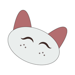 Isolated avatar of cat Cute design Vector