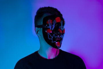 an horror light mask for festival