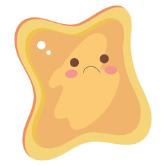 Isolated colored slice of bread Cute design Vector