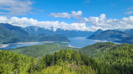 Obraz premium A view point from Summit in British Columbia