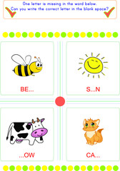 This worksheet is about letter the pictures.