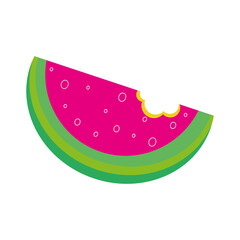 Isolated colored watermelon icon Cute design Vector