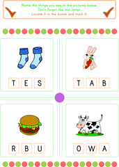 This worksheet is about letter the pictures.