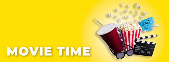 Movie time concept for social media