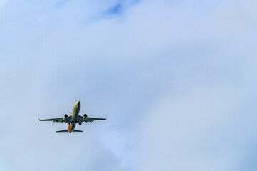 Fototapeta na wymiar airliner flying in the sky