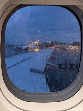 Plane Window, bad weather