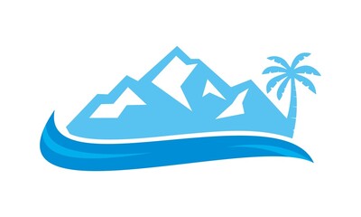 Naklejka premium palm beach mountain logo
