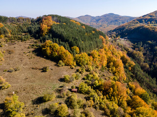 Autumn Landscape of Erul mountain near Kamenititsa peak, Bulgaria