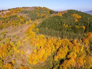 Autumn Landscape of Erul mountain near Kamenititsa peak, Bulgaria