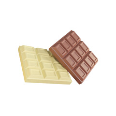 Chocolate bar. Cocoa sweets Helps to relax when eating. 3d render.
