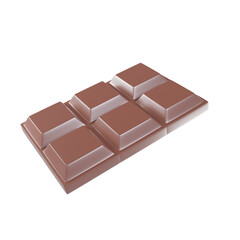 Chocolate bar. Cocoa sweets Helps to relax when eating. 3d render.