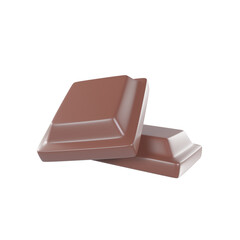 Chocolate bar. Cocoa sweets Helps to relax when eating. 3d render.